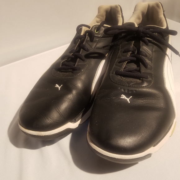 MEN PUMA TURF SOCCER SHOES SIZE 12 Black White - Picture 2 of 8